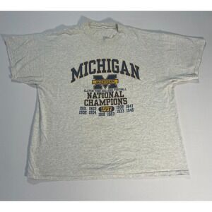 VTG 1997 Michigan Eleven Time National‎ Champions T-Shirt Mens Size XXL